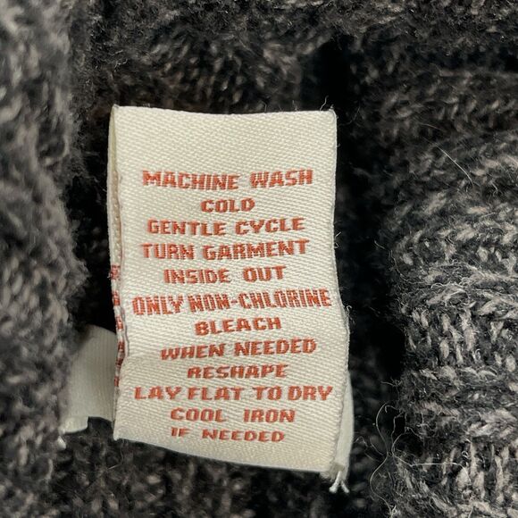 Sundance Sweater Womens Size Large Marled Gray Ribbed Knit Turtleneck - Picture 7 of 7